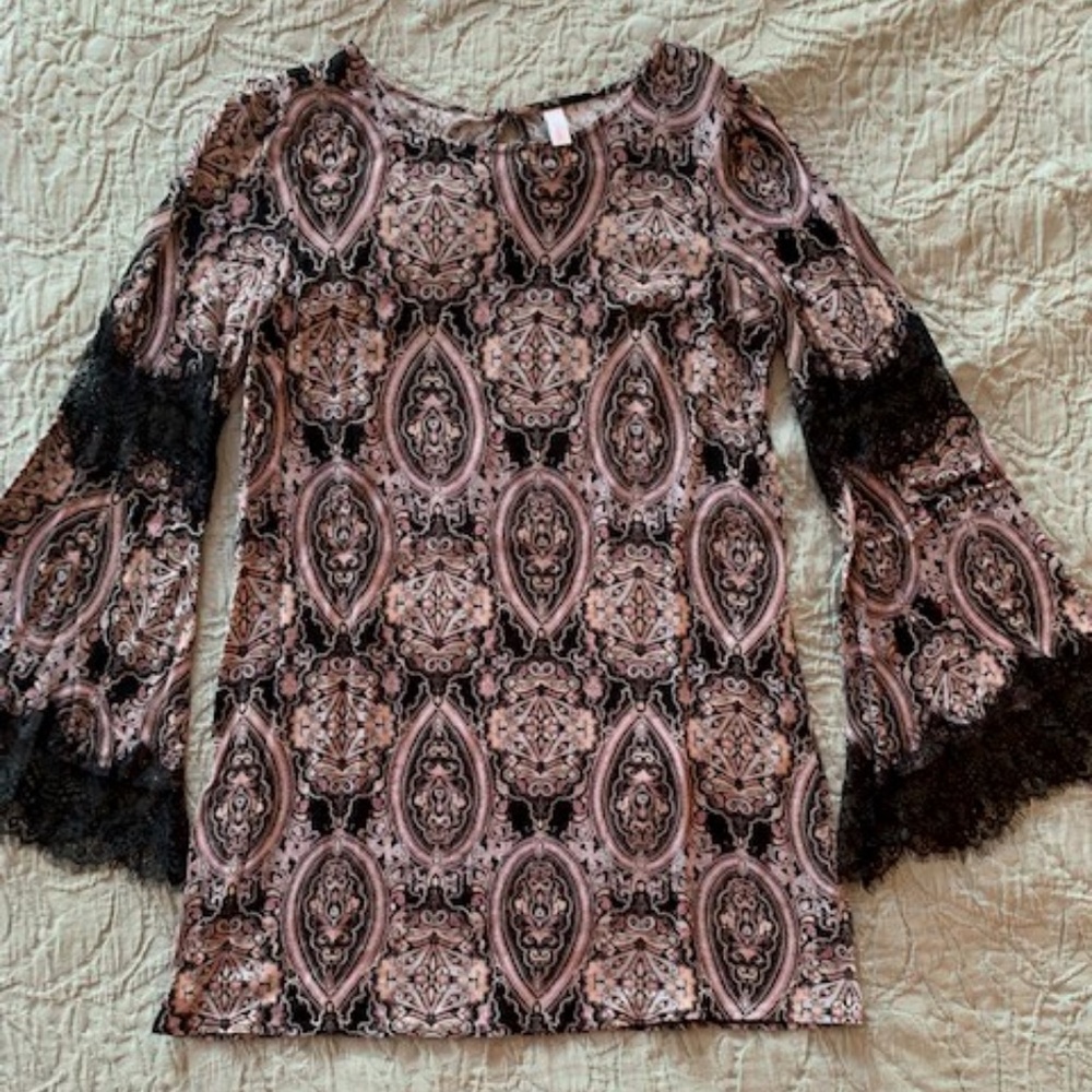 Xhilaration Women's Paisley Patterned Sheath Dress